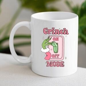 Grinch Mode On Christmas White Ceramic Coffee Mug